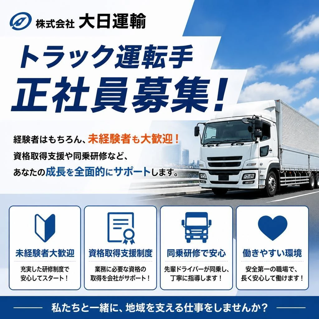 正社員募集！あなただけの道を開こう