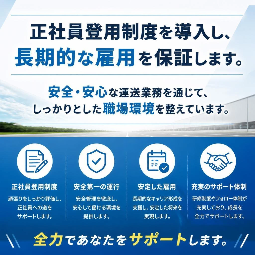 正社員としての安定した環境