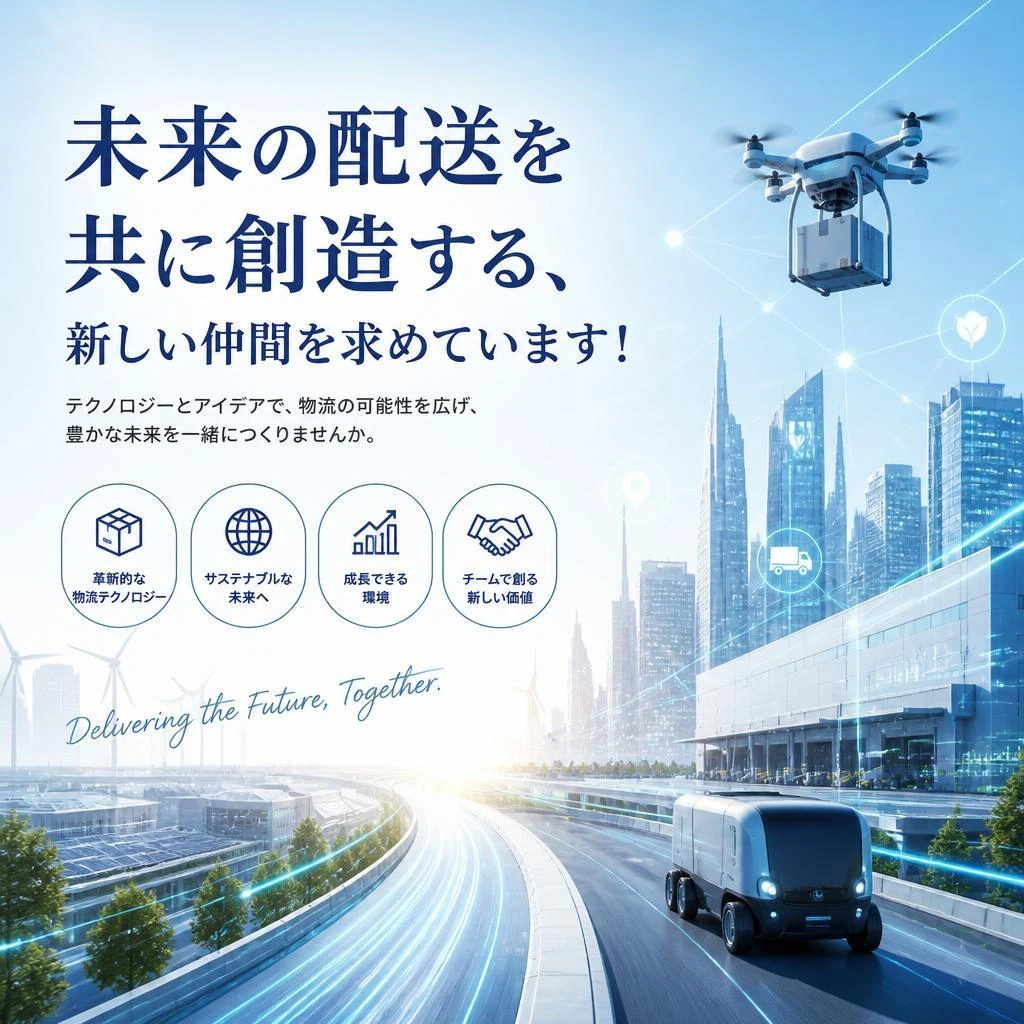 未来の配送を共に創造する、新しい仲間を求めています！