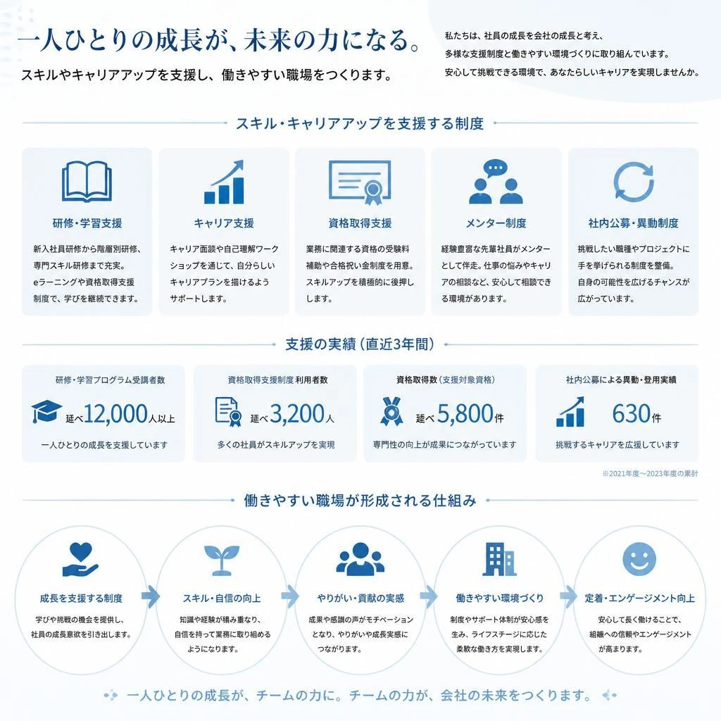 サポート体制と資格取得支援