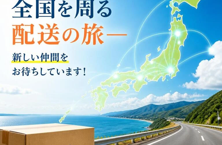 あなたの手でつなぐ、全国を周る配送の旅—新しい仲間をお待ちしています！