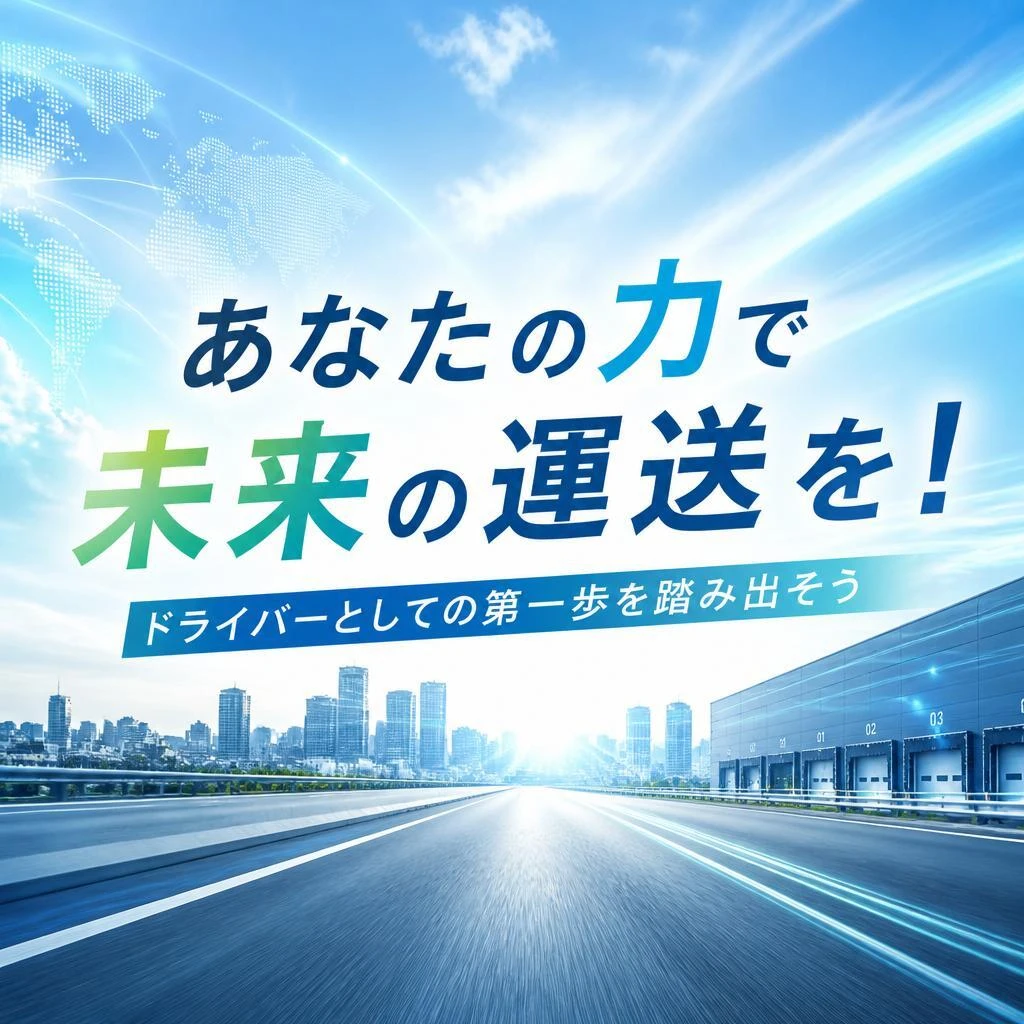 あなたの力で未来の運送を！ドライバーとしての第一歩を踏み出そう