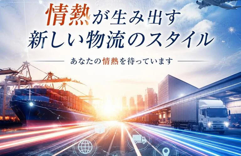 情熱が生み出す新しい物流のスタイル、あなたの情熱を待っています