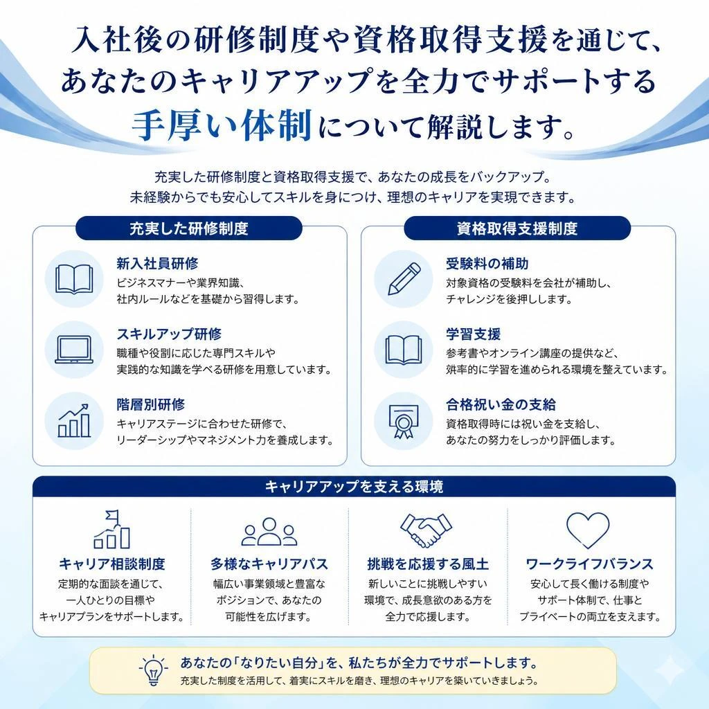 成長をサポートする体系