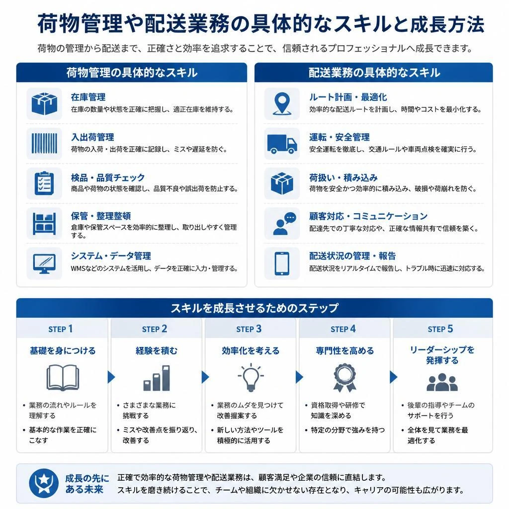 配送業務で求められるスキル