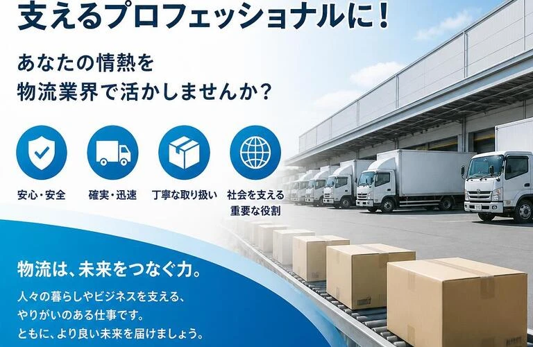 安心安全な配送を支えるプロフェッショナルに！あなたの情熱を物流業界で活かしませんか？