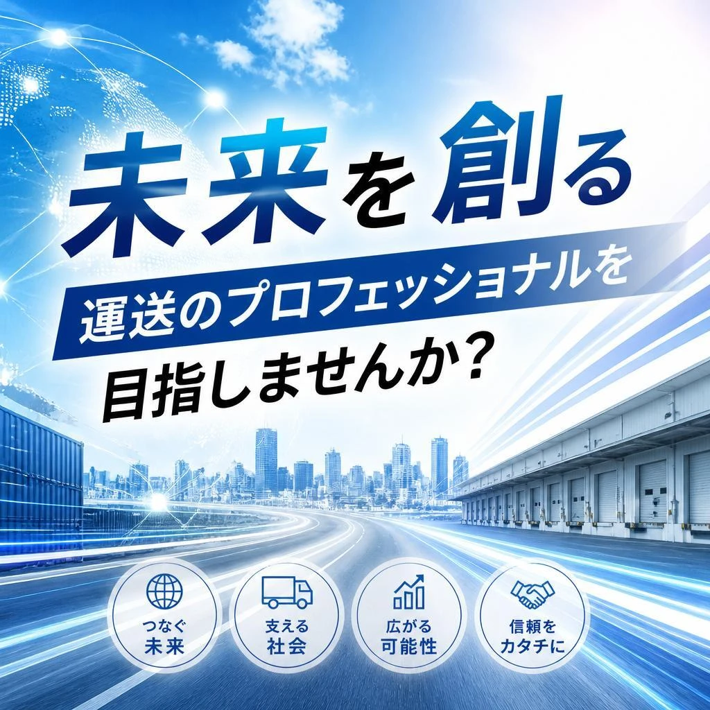未来を創る運送のプロフェッショナルを目指しませんか？