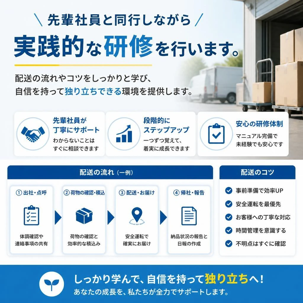 充実の研修制度で安心スタート