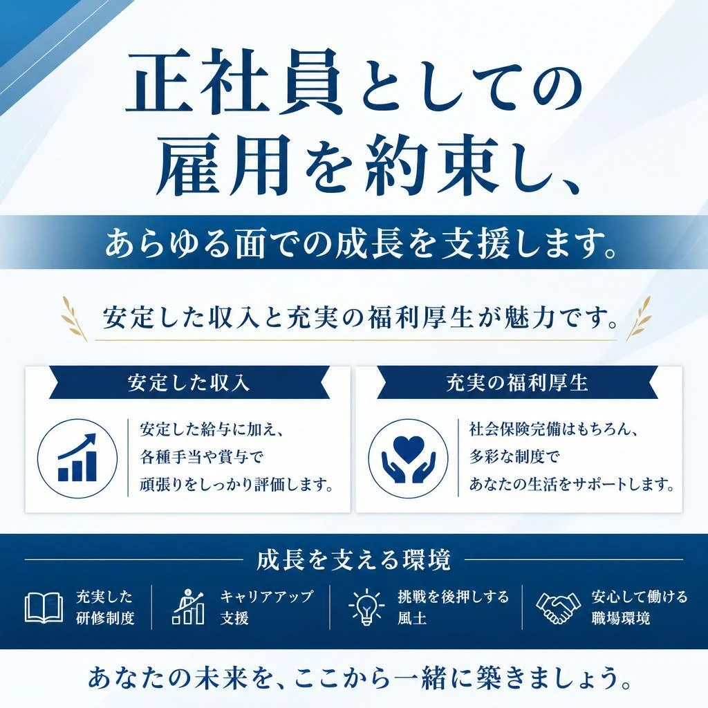 正社員としての安定と成長