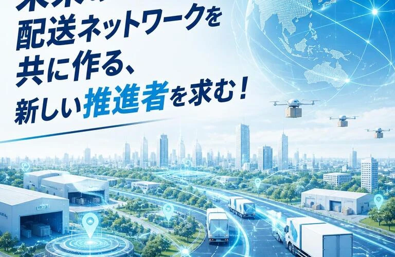「未来の配送ネットワークを共に作る、新しい推進者を求む！」