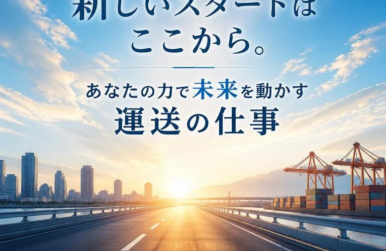 新しいスタートはここから。あなたの力で未来を動かす運送の仕事