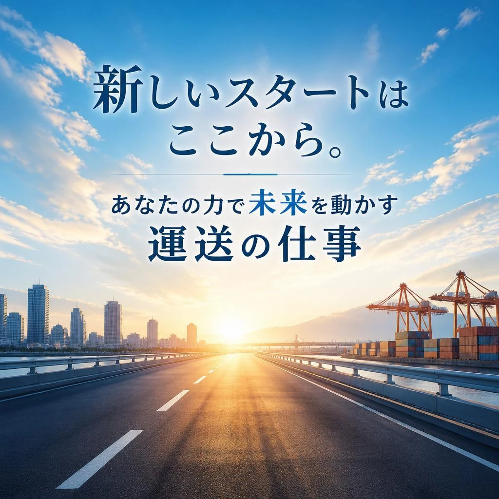 新しいスタートはここから。あなたの力で未来を動かす運送の仕事