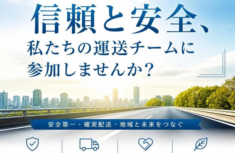 共に築く信頼と安全、私たちの運送チームに参加しませんか？