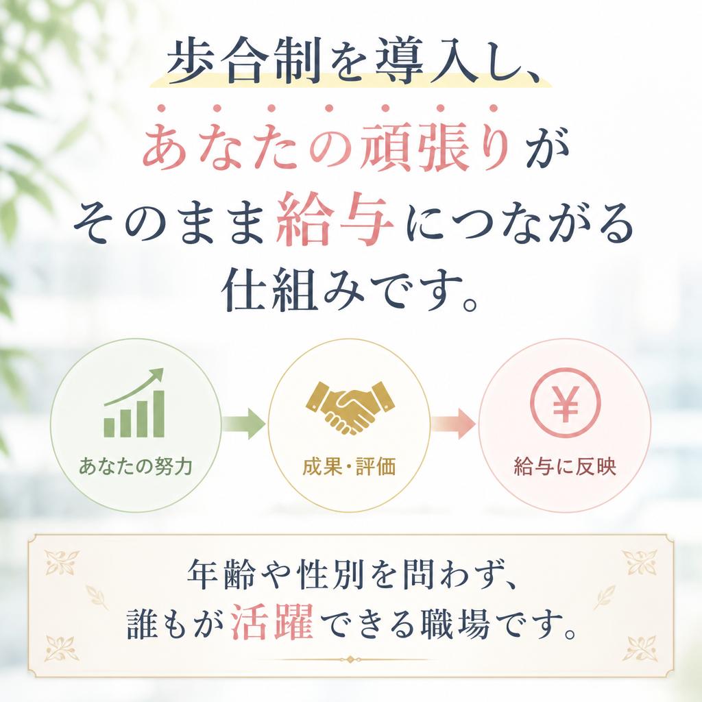 安定した職場と給与体系